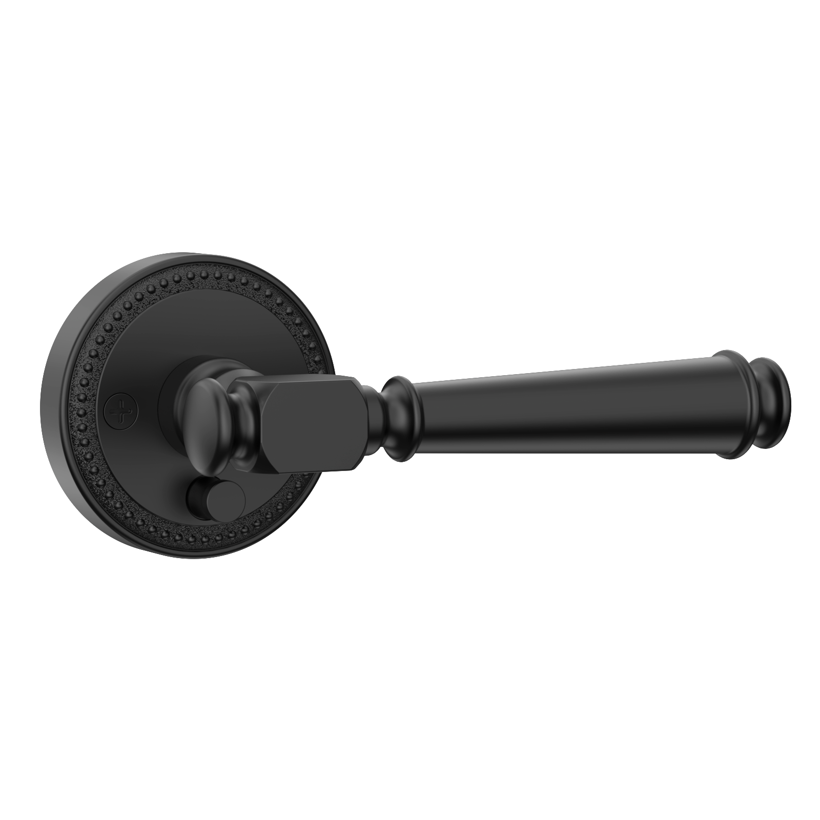 ZR12-054A Satin Champagne Bronze Door Levers with Beaded Rosette | Privacy, Passage, Dummy