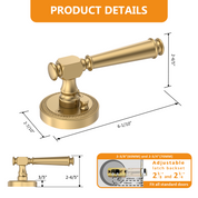 ZR12-054A Satin Champagne Bronze Door Levers with Beaded Rosette | Privacy, Passage, Dummy