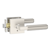 ZR01-098A Satin Champagne Bronze Door Levers, Knurled Square Rosette | Privacy, Passage, Dummy