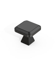 DESIGN1005 Matte Black Cabinet Knobs | Square Drawer Pulls for Modern Cabinets