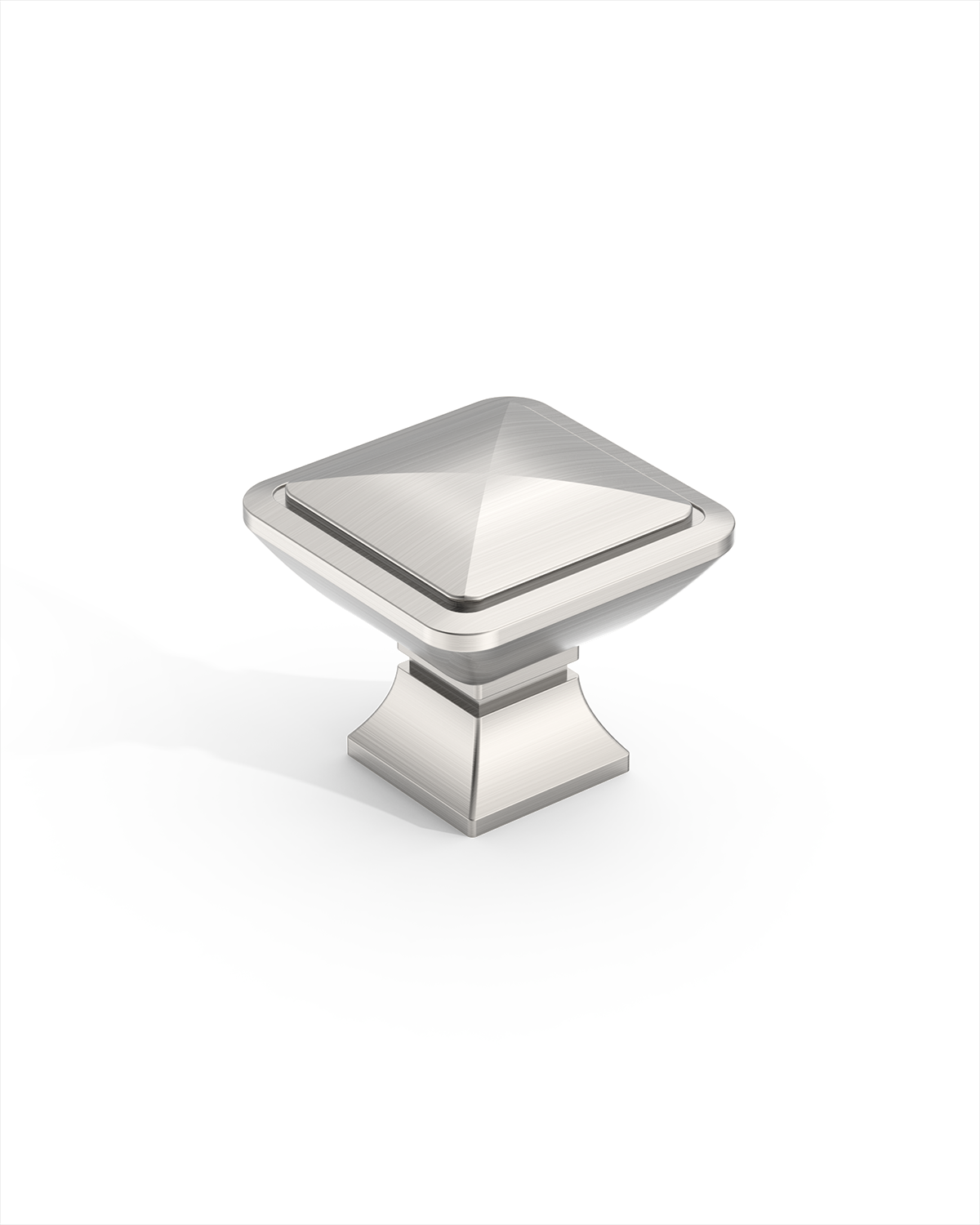 DESIGN1459 Matte Black Pyramid Square Knob for Luxury Kitchens (1" x 1")