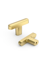 DESIGN2244 Modern Organic Inset Oval T-Bar Cabinet Knobs
