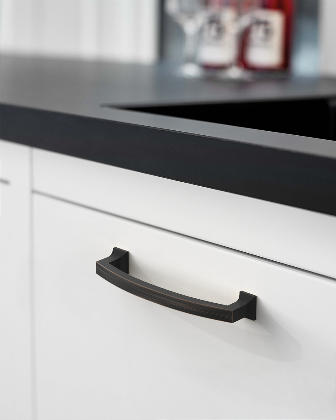 DESIGN3781 Champagne Bronze Arch Cabinet Handles | Drawer Pulls for Cabinets, Closets & Drawers