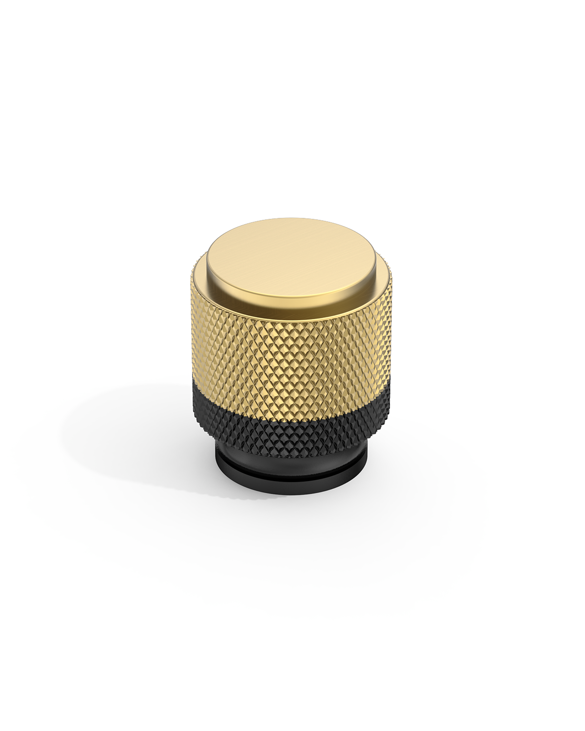 DESIGN4483 Solid Metal Knurled Cylinder Knob for Luxury Kitchens | 1" Diameter, Brushed Satin Nickel