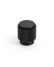 DESIGN4483 Solid Metal Knurled Cylinder Knob for Luxury Kitchens | 1" Diameter, Brushed Satin Nickel