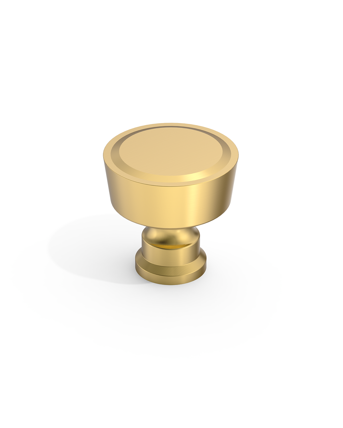 DESIGN4592 Stepped Knobs | Sage Green & White Shaker Cabinets (Champagne Bronze)