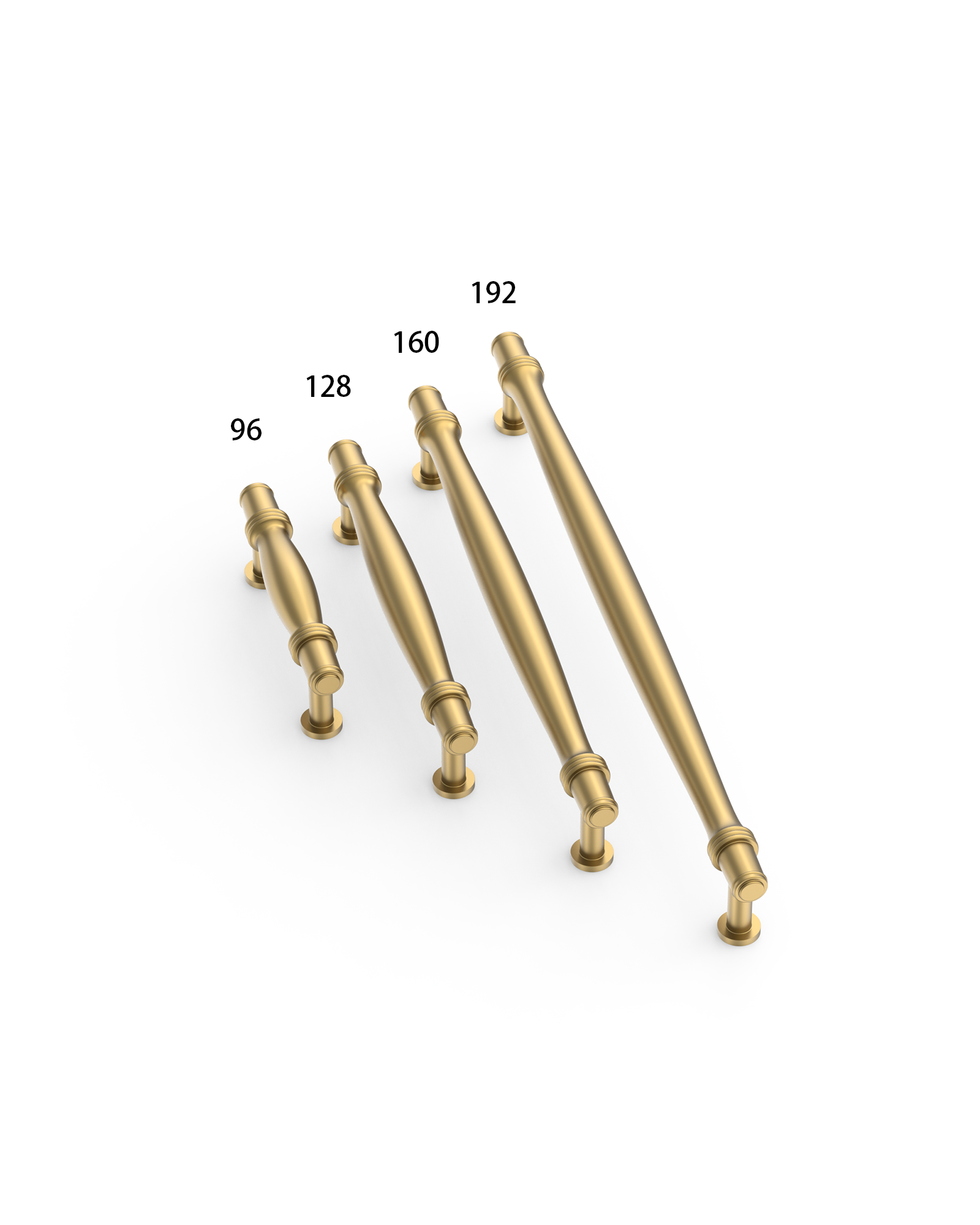 DESIGN4585 Brushed Gold Cabinet Pulls – Modern Organic Tapered Handles for Kitchen Cabinets