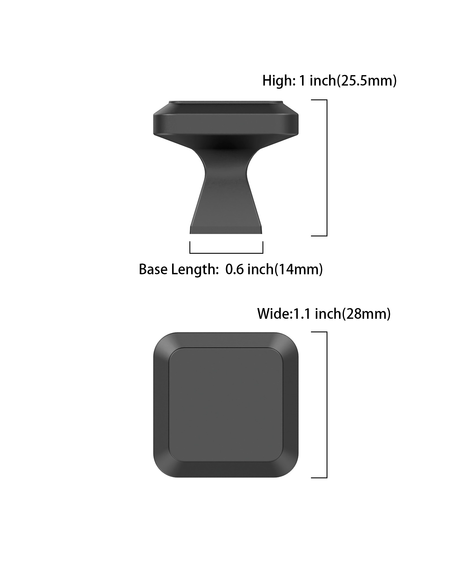 DESIGN1005 Sleek Modern Cabinet Knobs | Beveled Edge Square Drawer Pulls