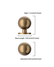 DESIGN1038 Classic Round Rose Ball Cabinet Knobs