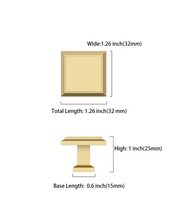 DESIGN1071 Matte Black Modern Square Knobs - Heavy-Duty Kitchen & Dresser Hardware | 1.26" Length