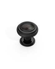 DESIGN1128 Mushroom Knobs for Rustic Shaker Cabinets | 1.3" Diameter, Antique Brass