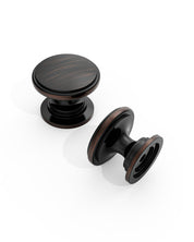 DESIGN1192 Brushed Gold Button Knobs for White & Navy Blue Cabinets | 1.18" Wide