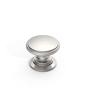 DESIGN1192 Brushed Gold Button Knobs for White & Navy Blue Cabinets | 1.18" Wide