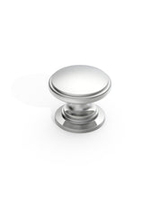 DESIGN1192 Brushed Gold Button Knobs for White & Navy Blue Cabinets | 1.18" Wide