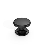 DESIGN1192 Brushed Gold Button Knobs for White & Navy Blue Cabinets | 1.18" Wide