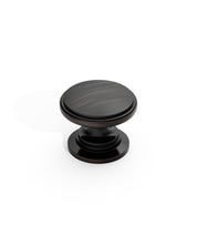 DESIGN1192 Brushed Gold Button Knobs for White & Navy Blue Cabinets | 1.18" Wide