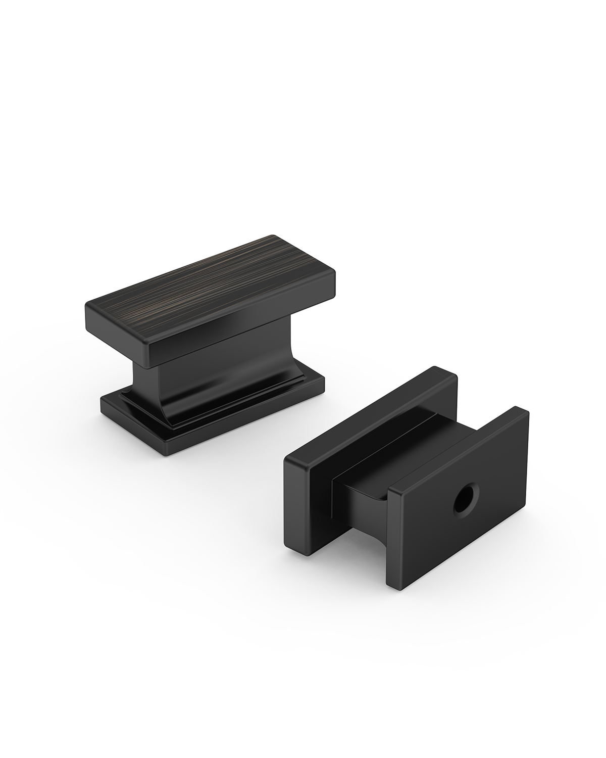 DESIGN2891 Solid Metal Square Cabinet Knobs for Modern Kitchen | 1.5" Length, Matte Black