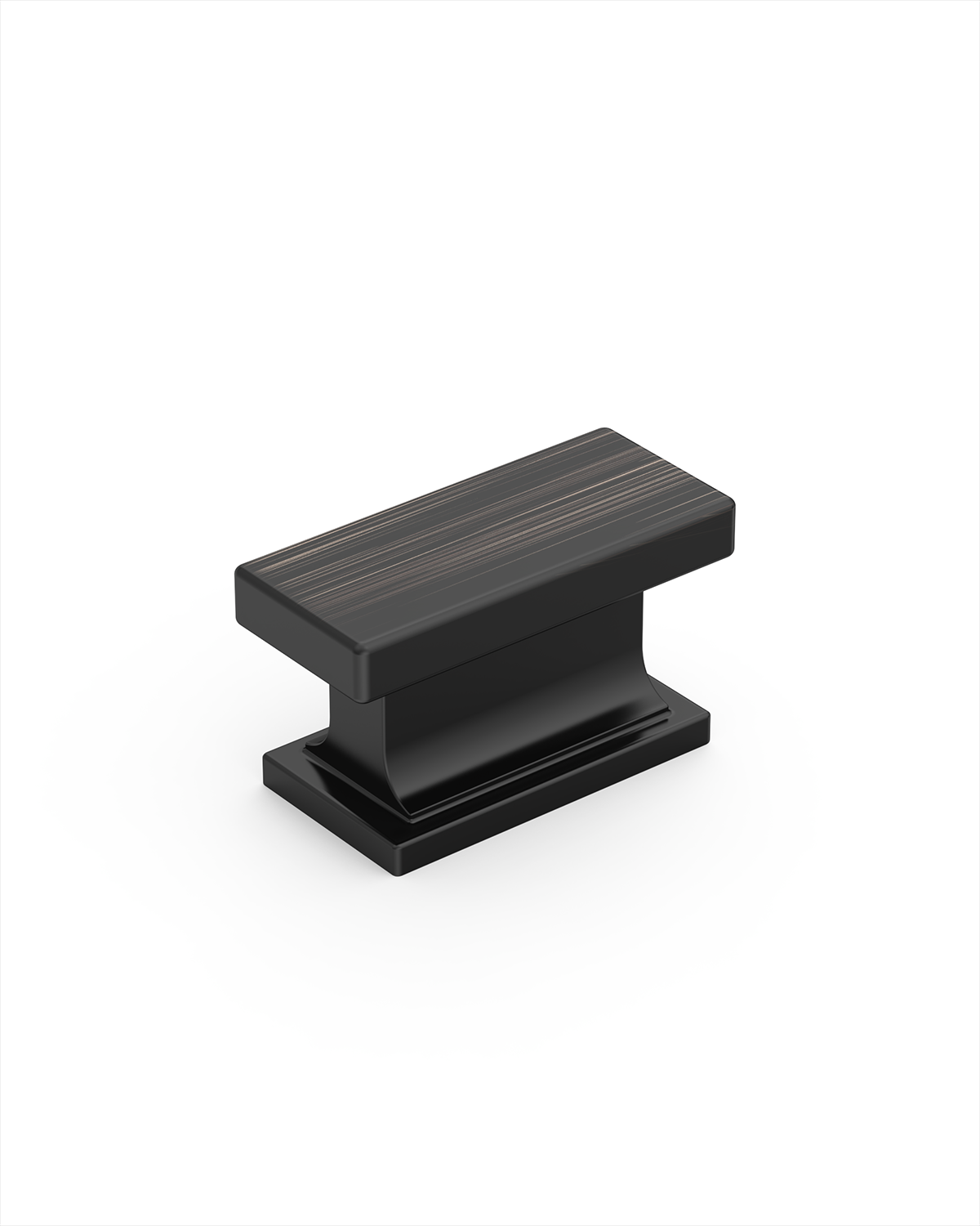DESIGN2891 Solid Metal Square Cabinet Knobs for Modern Kitchen | 1.5" Length, Matte Black