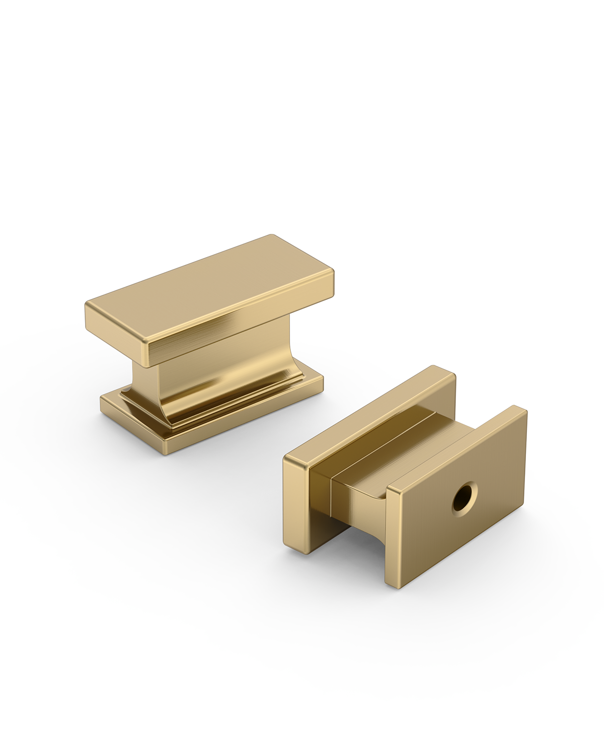 DESIGN2891 Solid Metal Square Cabinet Knobs for Modern Kitchen | 1.5" Length, Matte Black