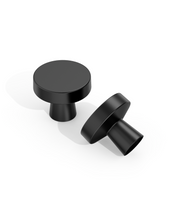 DESIGN1452 Matte Black Cabinet Knobs – Single Hole Drawer Pulls for Kitchen Cabinets