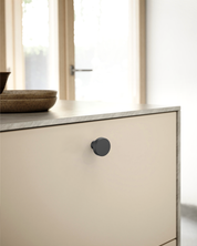 DESIGN1452 Matte Black Cabinet Knobs – Single Hole Drawer Pulls for Kitchen Cabinets