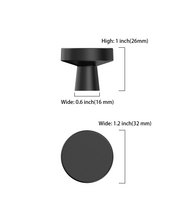 DESIGN1452 Matte Black Cabinet Knobs – Single Hole Drawer Pulls for Kitchen Cabinets