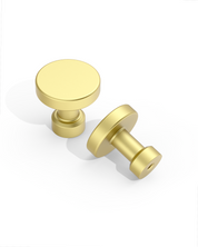 DESIGN1456 Brushed Brass Cabinet Knobs – Bathroom Drawer Pulls & Cabinet Hardware