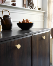 DESIGN1456 Brushed Brass Cabinet Knobs – Bathroom Drawer Pulls & Cabinet Hardware