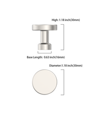 DESIGN1456 Solid Metal Modern Circular Knob for Kitchen & Bath | 1-1/6"