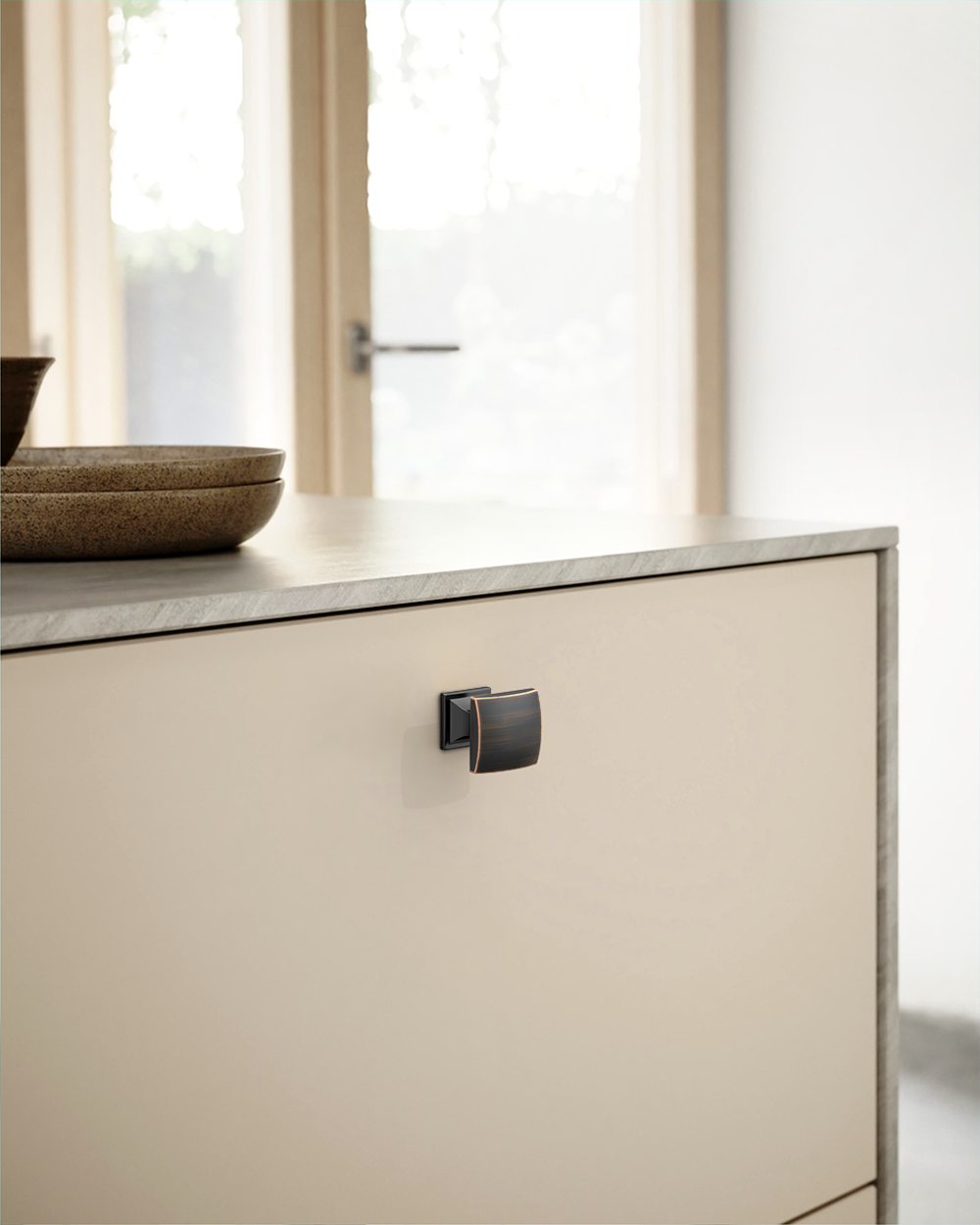 DESIGN1477 Brushed Satin Nickel Cabinet Knobs – Easy Installation for Modern Kitchen Cabinets