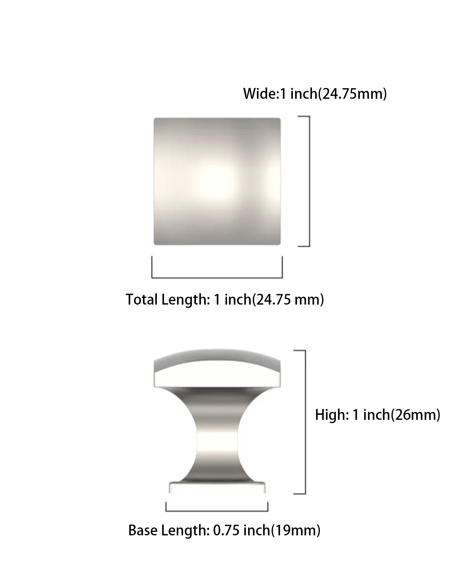 DESIGN1477 Curved Top Cabinet Knobs - Heavy-Duty Dresser & Drawer Hardware