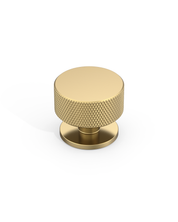 DESIGN1503 Knurled Cabinet Knobs – Champagne Bronze Round Drawer Pulls for Furniture