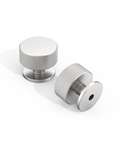 DESIGN1503 Knurled Cabinet Knobs – Champagne Bronze Round Drawer Pulls for Furniture