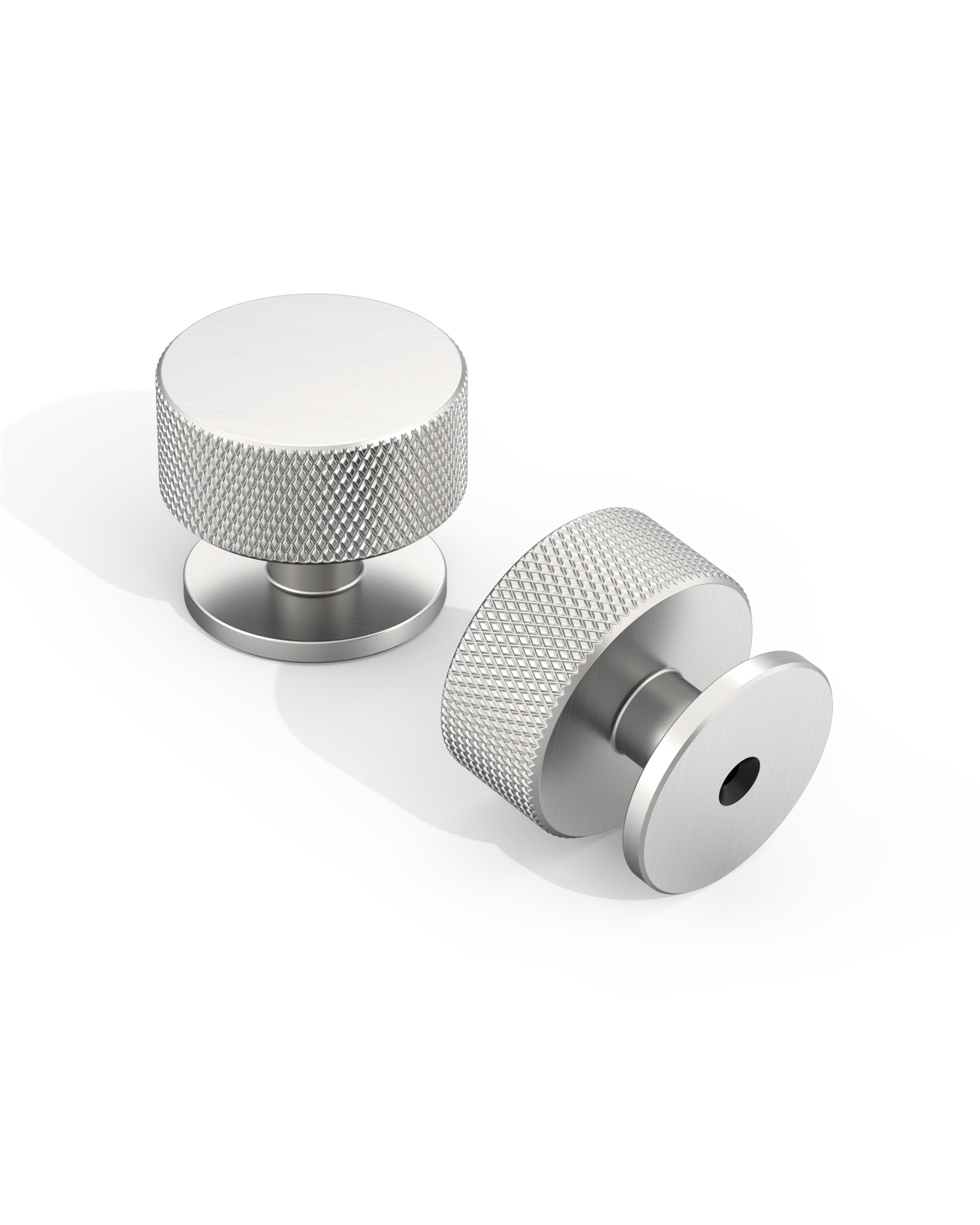 DESIGN1503 Knurled Cabinet Knobs – Champagne Bronze Round Drawer Pulls for Furniture