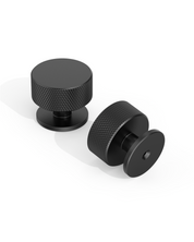 DESIGN1503 Knurled Cabinet Knobs – Champagne Bronze Round Drawer Pulls for Furniture
