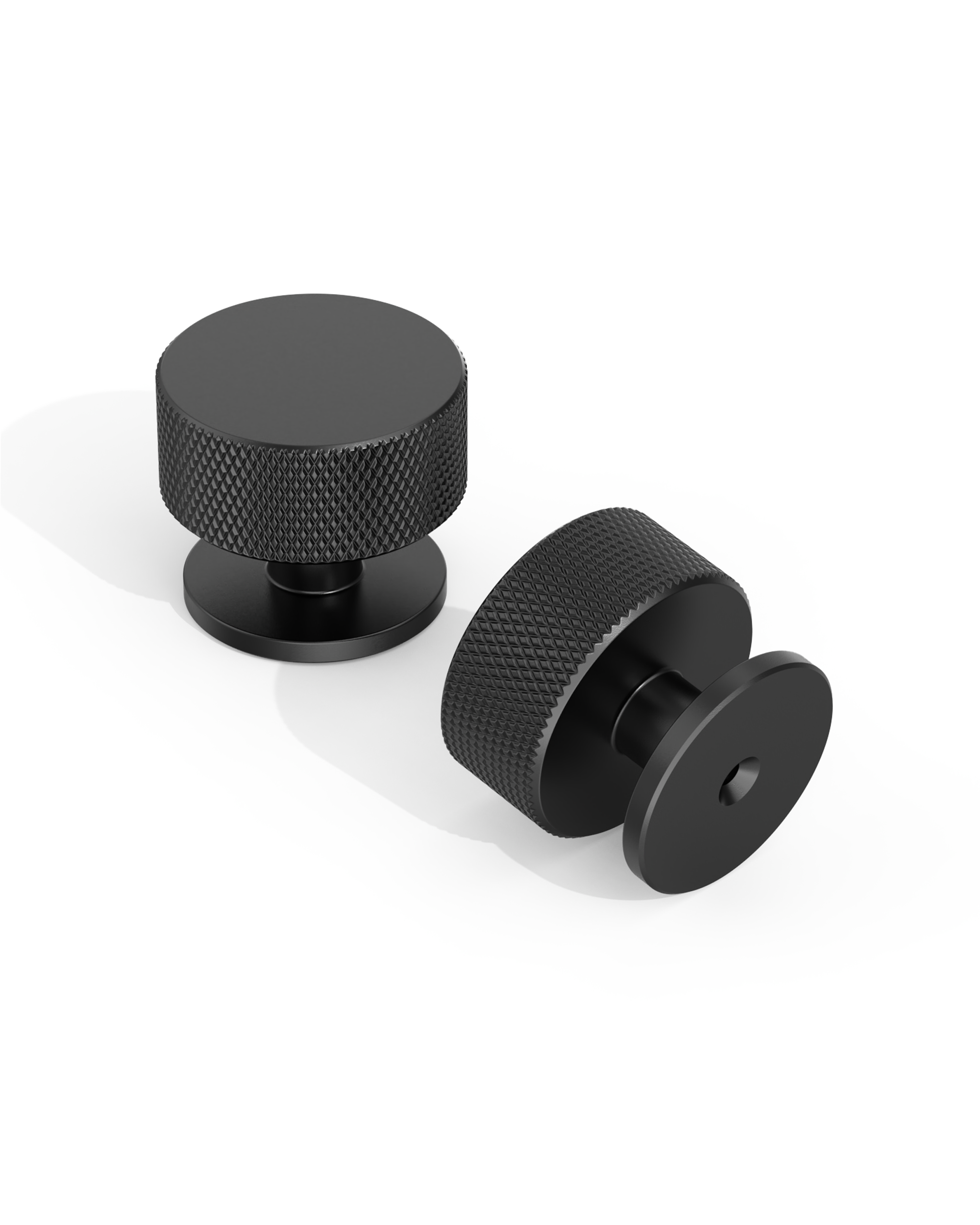 DESIGN1503 Knurled Cabinet Knobs – Champagne Bronze Round Drawer Pulls for Furniture