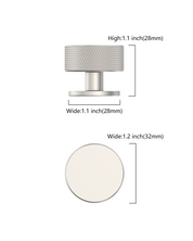 DESIGN1503 Knurled Cabinet Knobs – Champagne Bronze Round Drawer Pulls for Furniture