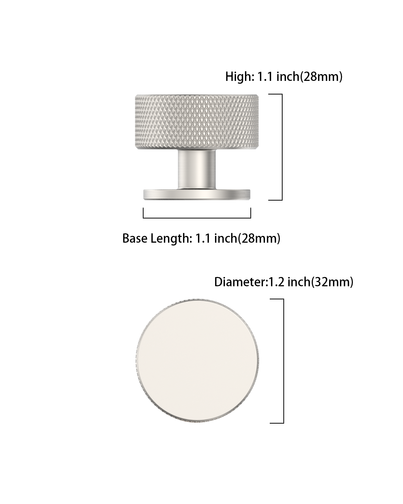DESIGN1503 Urban Diamond Textured Cabinet Knobs