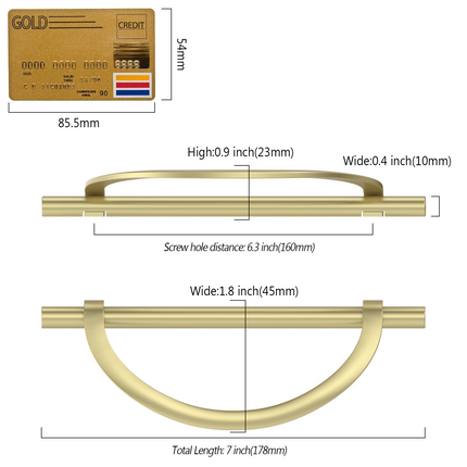 DESIGN3955 Champagne Bronze and Black Cabinet Pulls