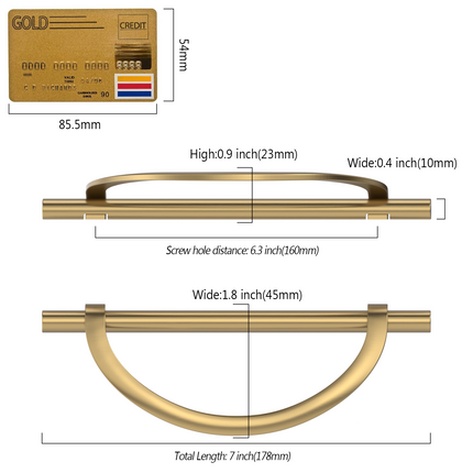 DESIGN3955 Champagne Bronze and Black Cabinet Pulls