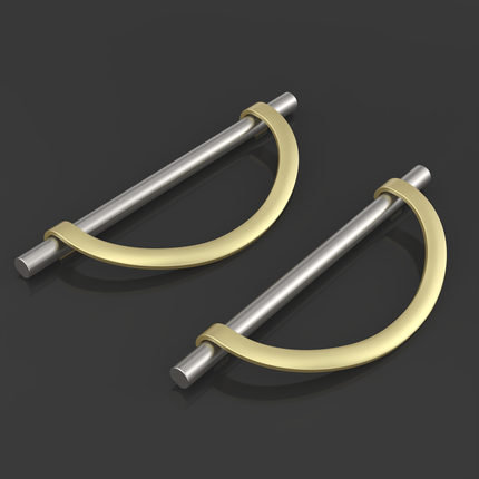 DESIGN3955 Champagne Bronze and Black Cabinet Pulls