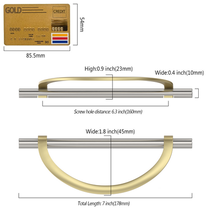 DESIGN3955 Champagne Bronze and Black Cabinet Pulls