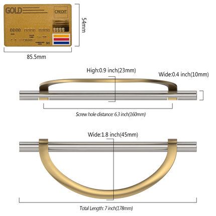 DESIGN3955 Champagne Bronze and Black Cabinet Pulls