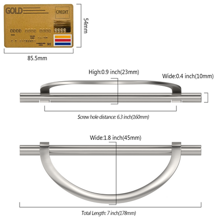 DESIGN3955 Champagne Bronze and Black Cabinet Pulls