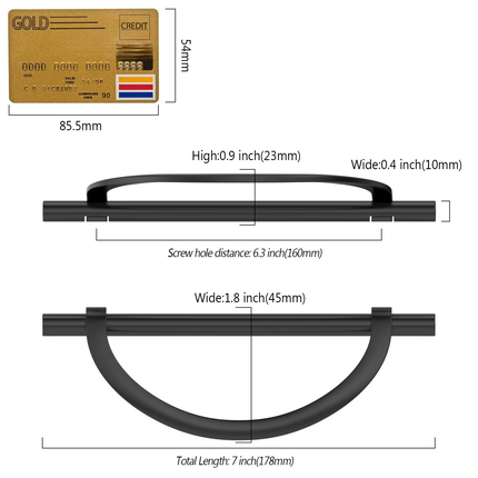 DESIGN3955 Champagne Bronze and Black Cabinet Pulls