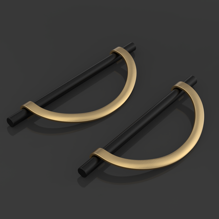 DESIGN3955 Champagne Bronze and Black Cabinet Pulls