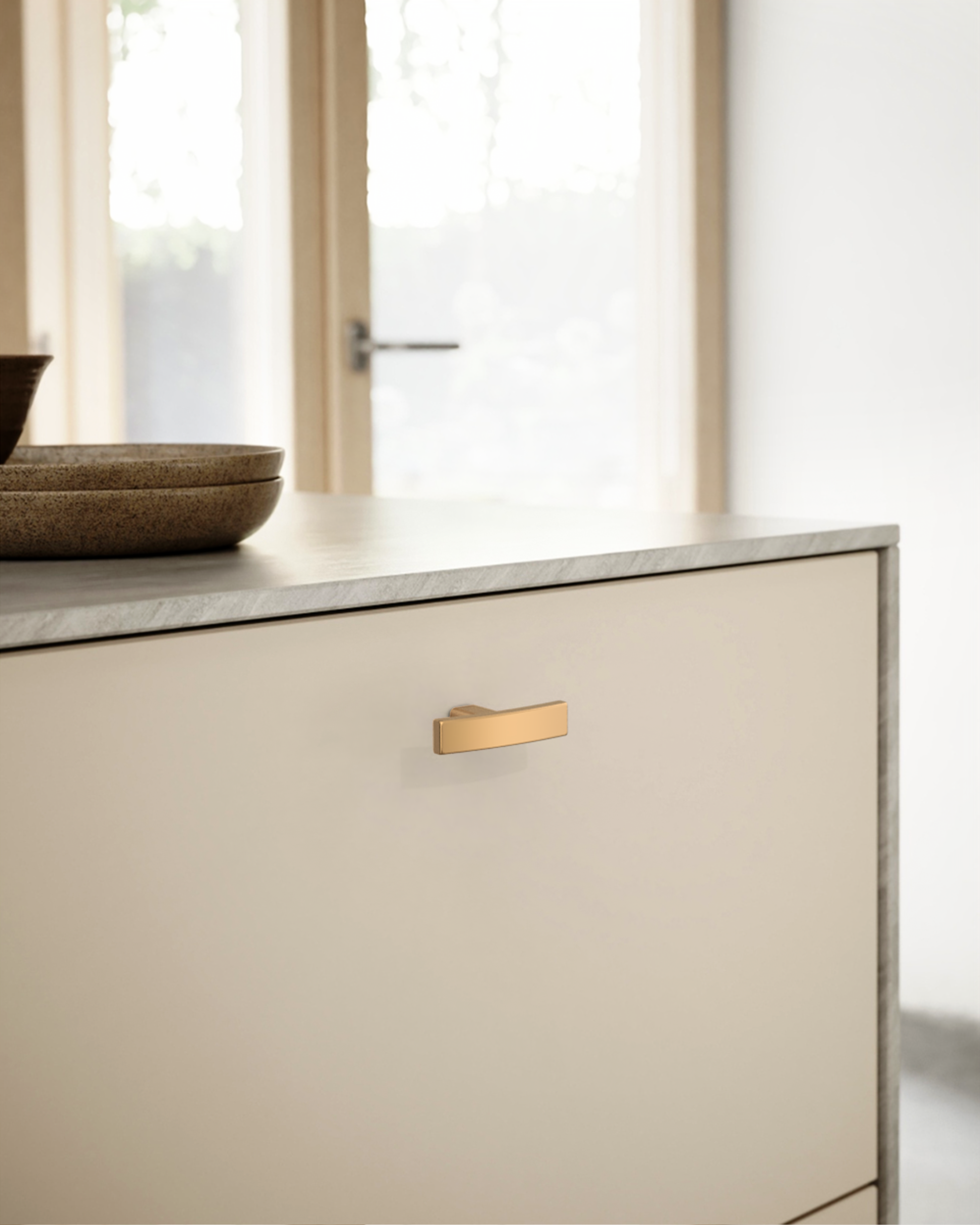 DESIGN1896 Brushed Gold Cabinet Knobs – Easy to Install, Perfect for Modern Drawers & Cabinets