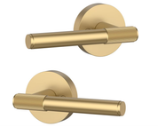 ZR02-123A Champagne Bronze Door Handle Knurled Lever Modern Style | Privacy, Passage, Dummy