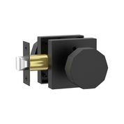 ZR01-101Z Matte Black Door Knobs, Warm Minimalism Octagonal Square Rosette | Privacy