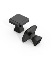 DESIGN1005 Matte Black Cabinet Knobs | Square Drawer Pulls for Modern Cabinets